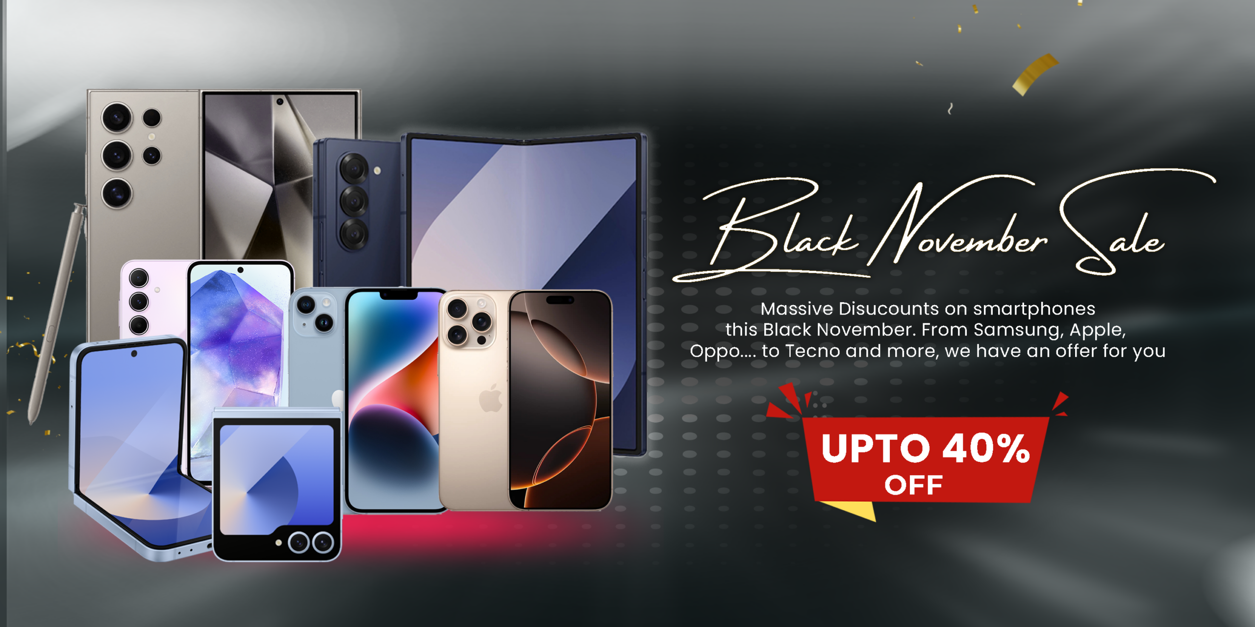 black november banners on page