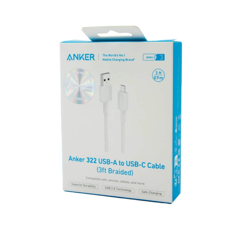 Anker 322 USB-A to USB-C 6ft 60W braided Cable – Price in Kenya | Phones Gallery