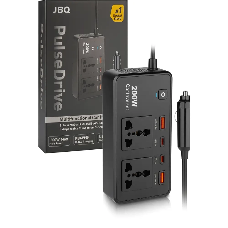 JBQ 200W Car Power Inverter, DC 12V to AC 220V Converter – Price in Kenya | Phones Gallery