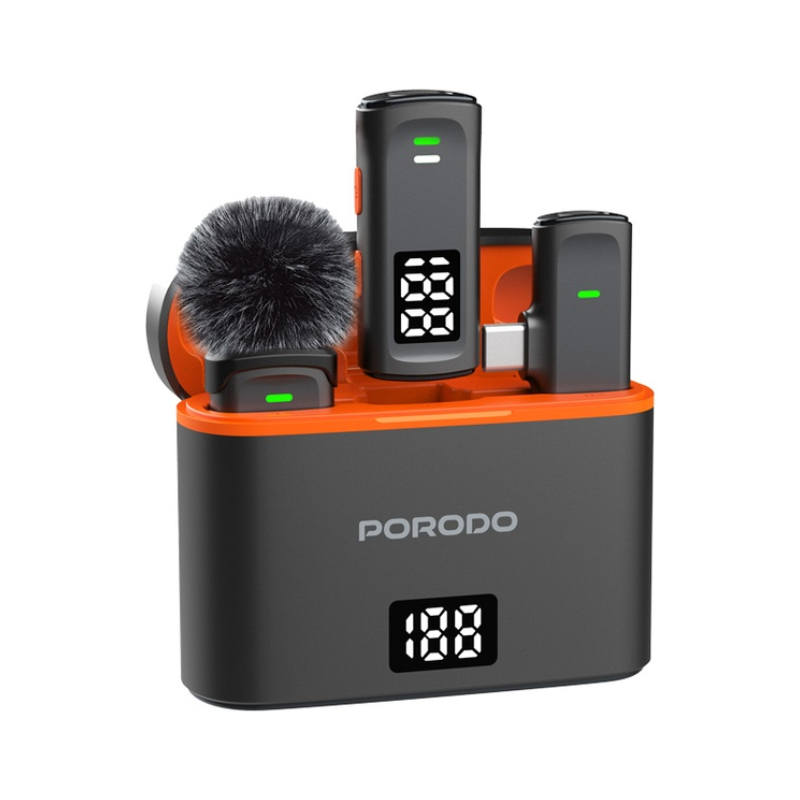 Porodo Lavalier Microphones (PD-WCDMIC-BK) – Price in Kenya | Phones Gallery
