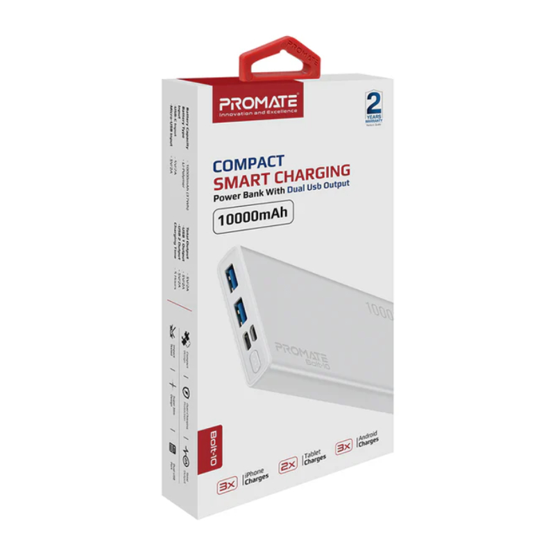 Promate Bolt-10 10000mAh Power Bank – Price in Kenya | Phones Gallery Kenya