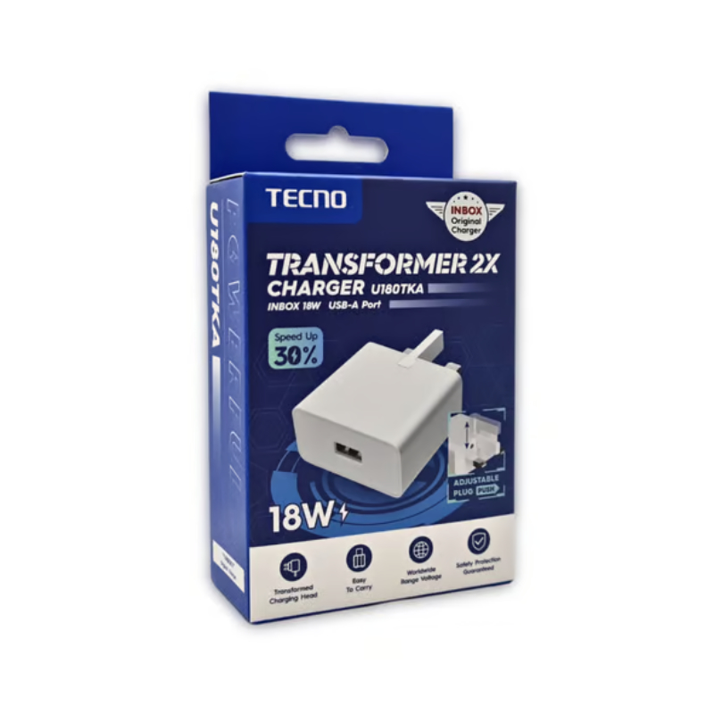 Tecno Faster 2X Charger U180TKA – Price in Kenya | Phones Gallery Kenya