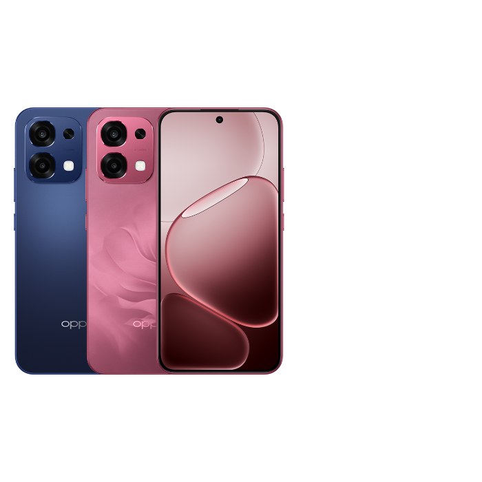 Oppo A6 Pro 4G in Stellar Blue and Rosewood Red