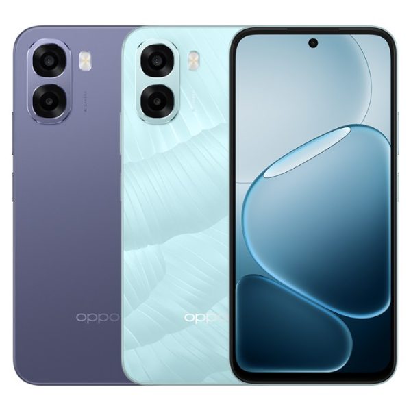 Oppo A6x in Plum Purple and Ice Blue